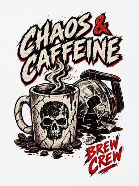 Chaos & Koffein-Schädel-Tasse