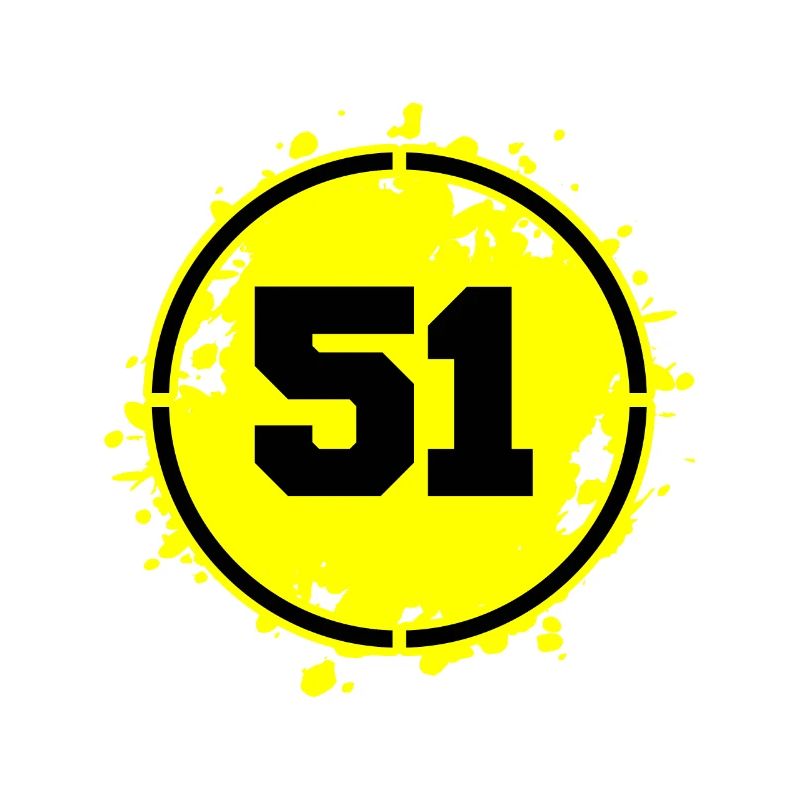 51 Zahl Klecks