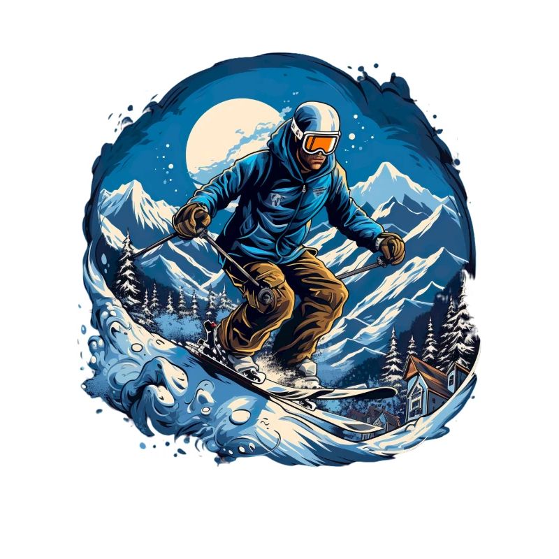 Skifahren Winterspaß