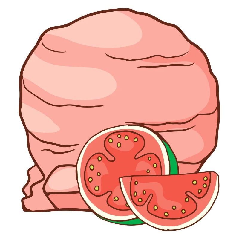 Guave Eis Speiseeis Eiskrem Eiscreme Kugeleis