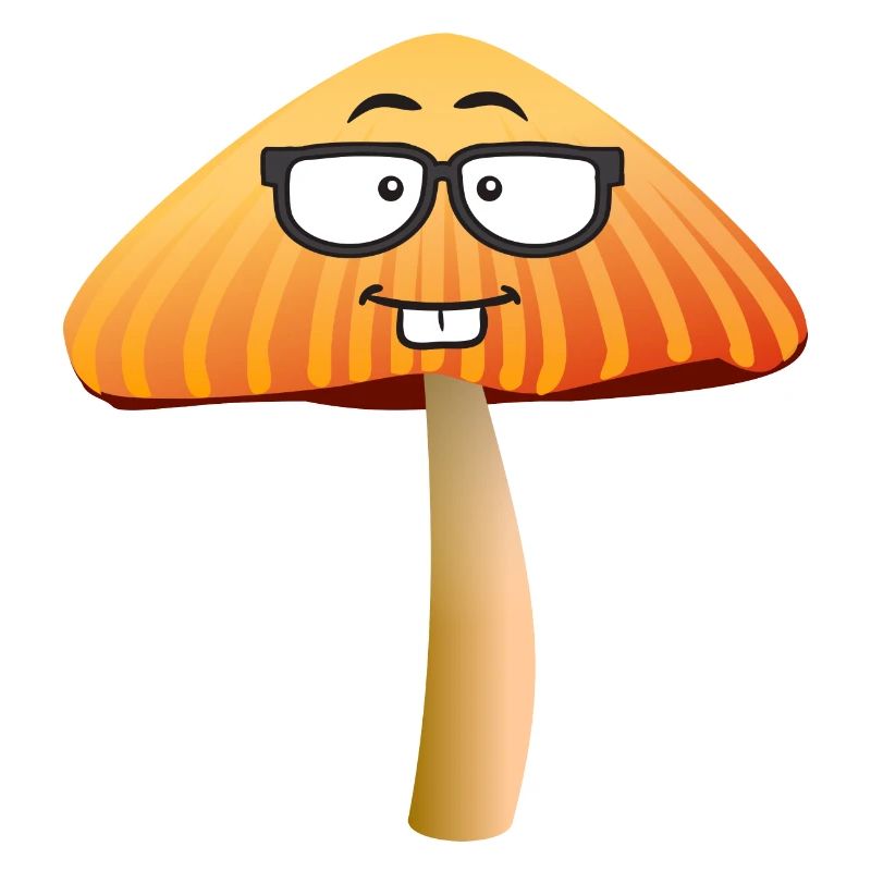Pilz mit Brille