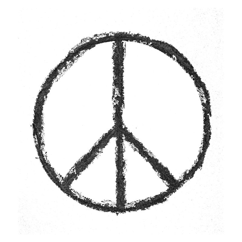 peace print black