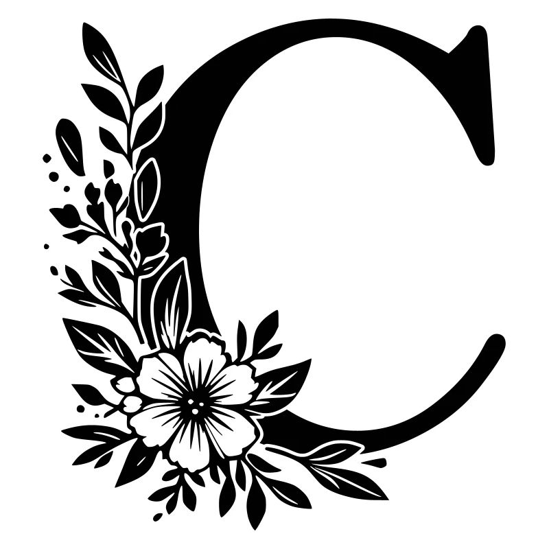 Buchstabe C Blume