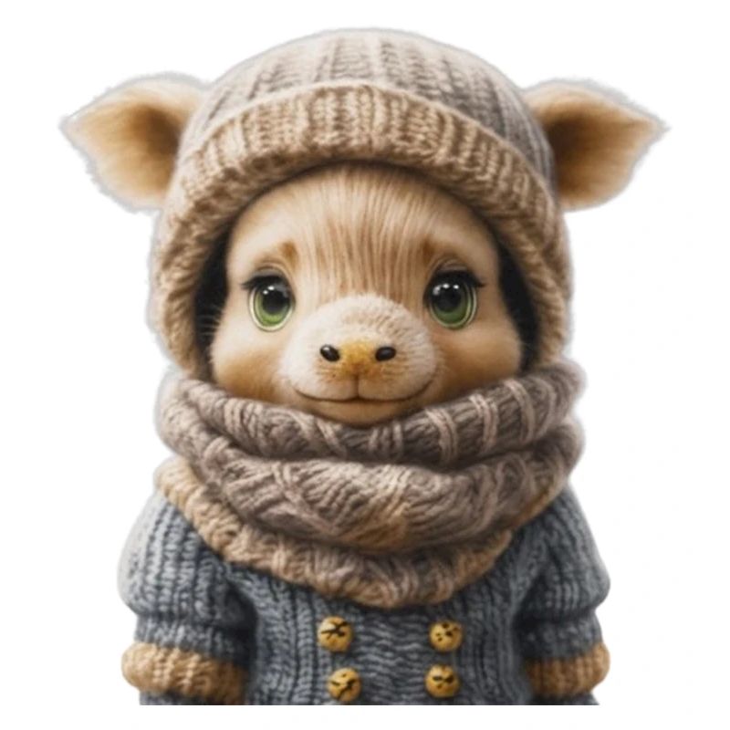 Niedliches Wintertier