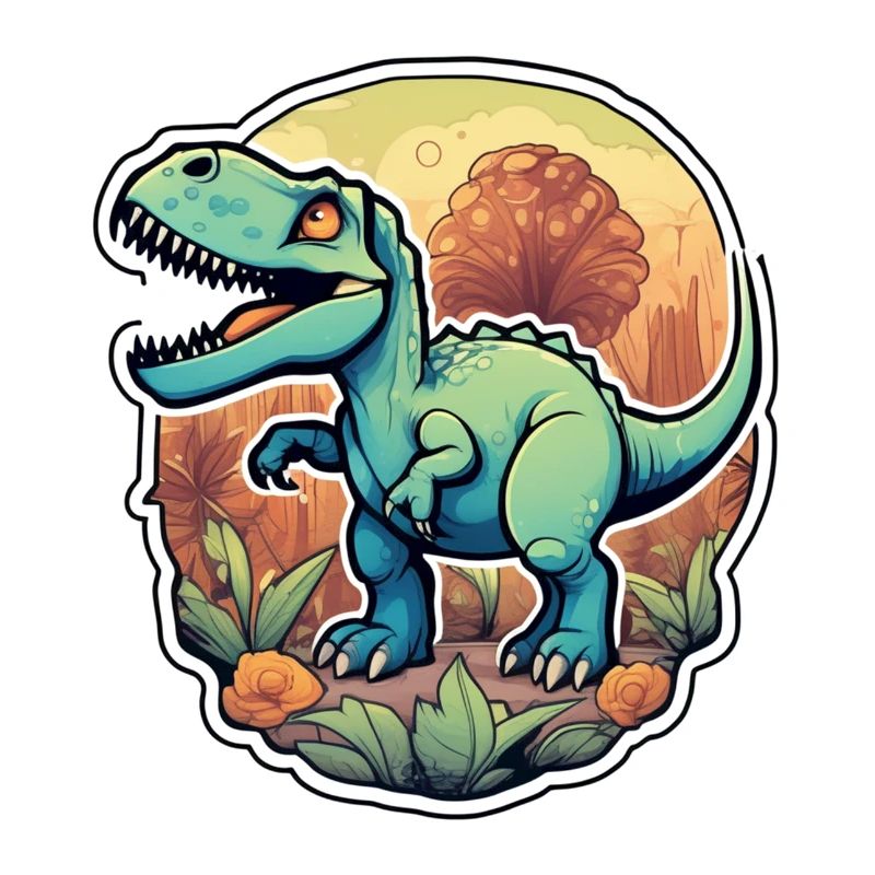 Karikatur-Dinosaurier
