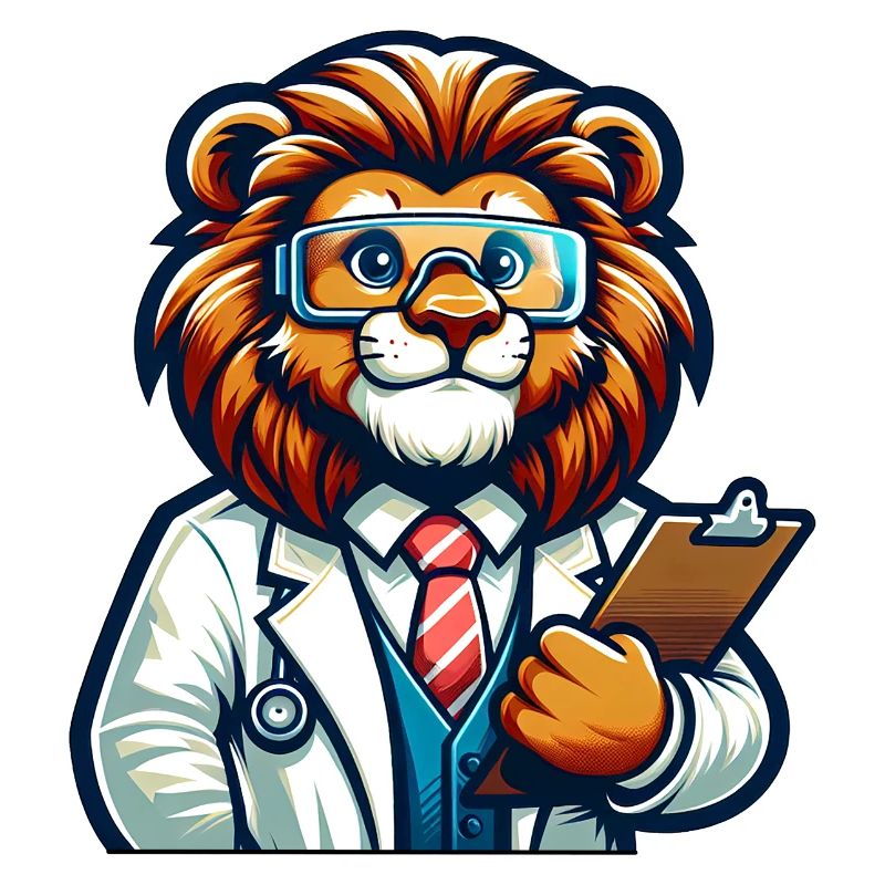 Cute Lion Scientist