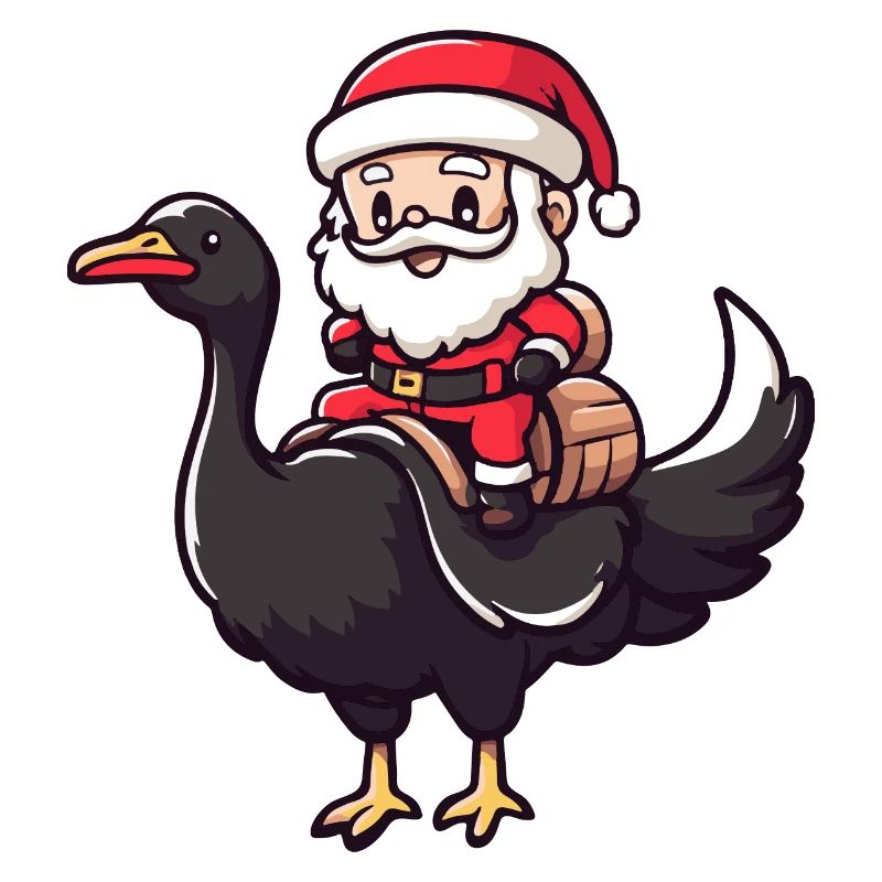 Strauß Weihnachtsmann Cartoon