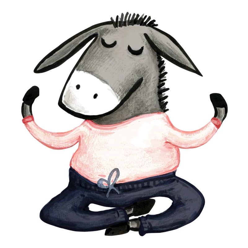 Yoga Esel altrosa