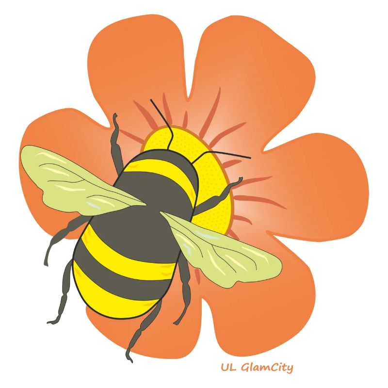 Blume mit Hummel