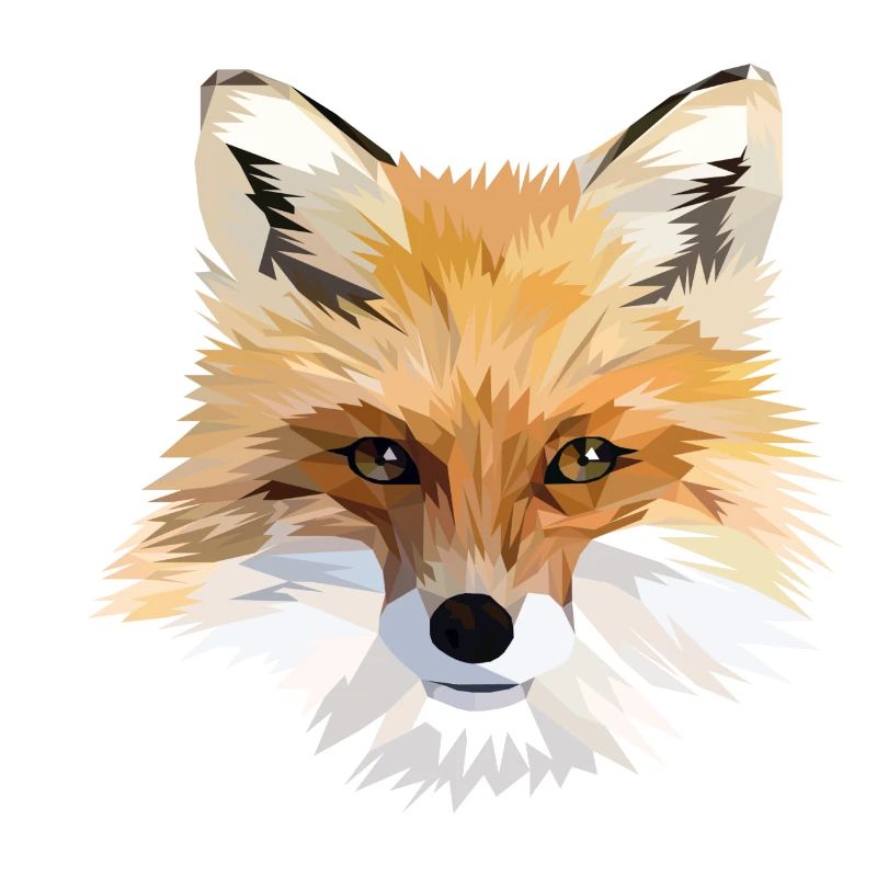 Polygonaler Fuchs Kopf