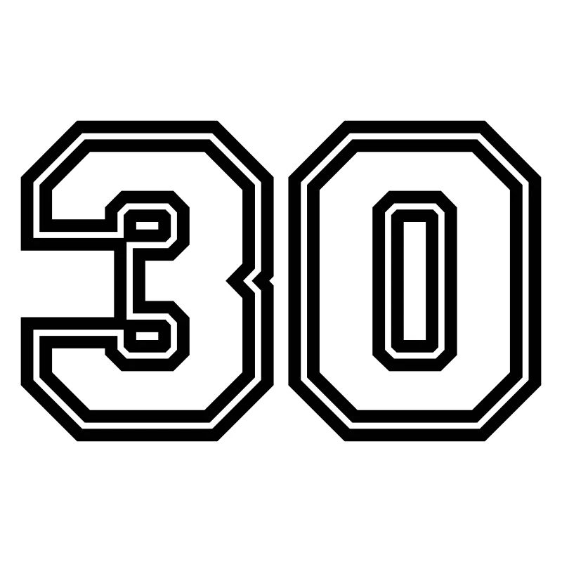 30 Zahl symbol
