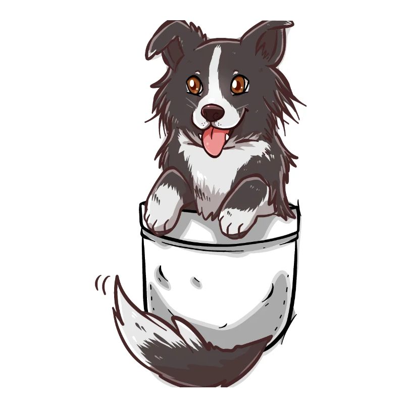 Taschen-niedlicher Border-Collie-Hund