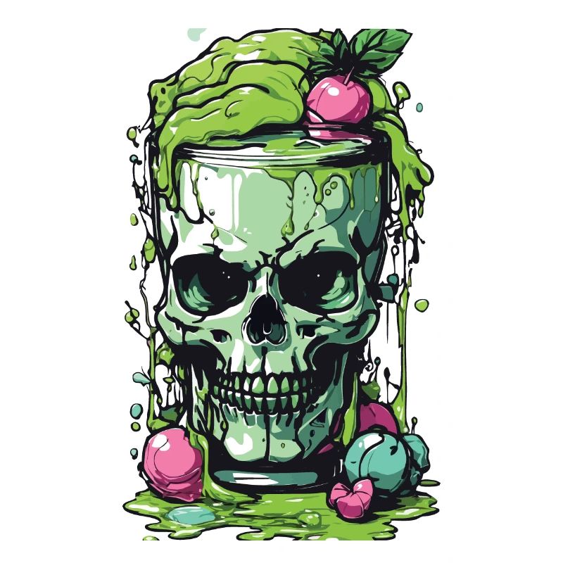 Poisonous Gothic Skull Mug Halloween Design