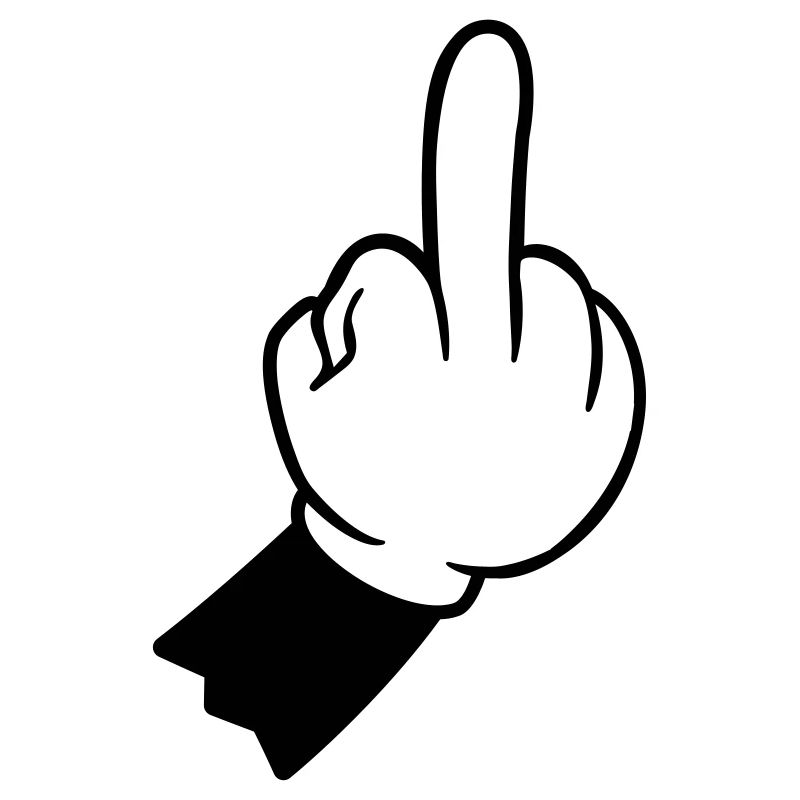 Handzeichen mittelfinger hand