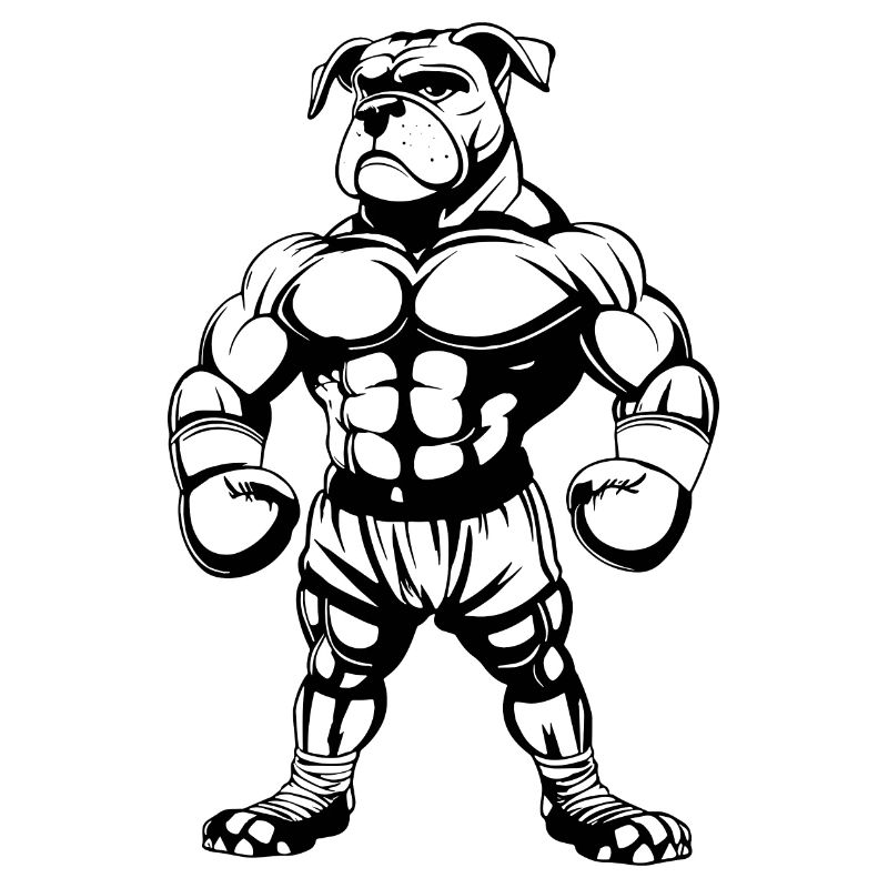 Boxer Hund Skizze