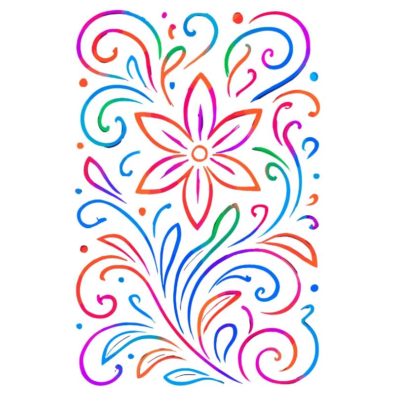 Leuchtendes florales Mandala