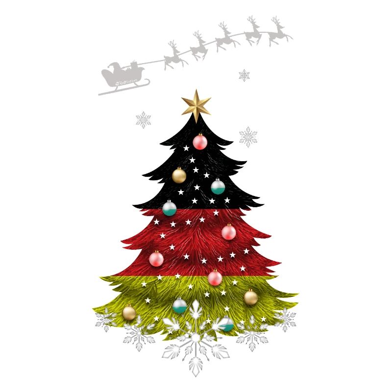 Tannenbaum mit Deutschlandflagge