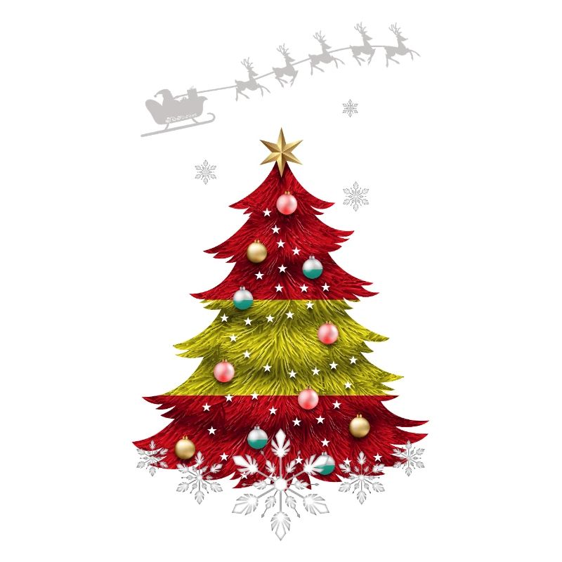 Weihnachtsbaum mit Spanien-Flagge