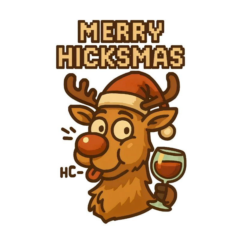 Merry Hickmas Rentier Wein