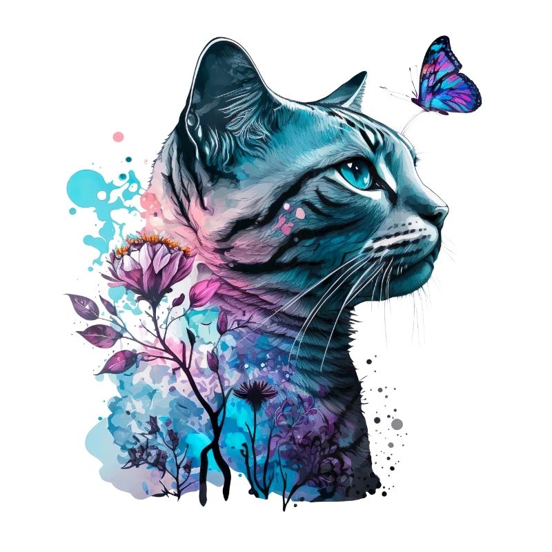 Katzenblume und Schmetterling