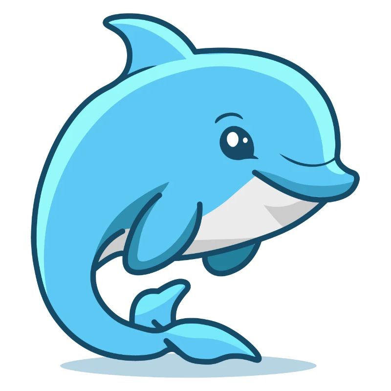 Niedliche Delphin-Illustration