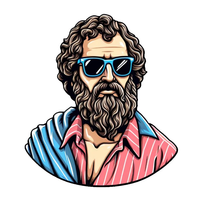 Lässiger cooler Philosophen-Look