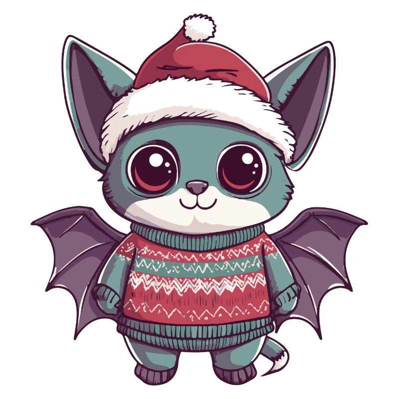 Fledermaus Weihnachten Comic