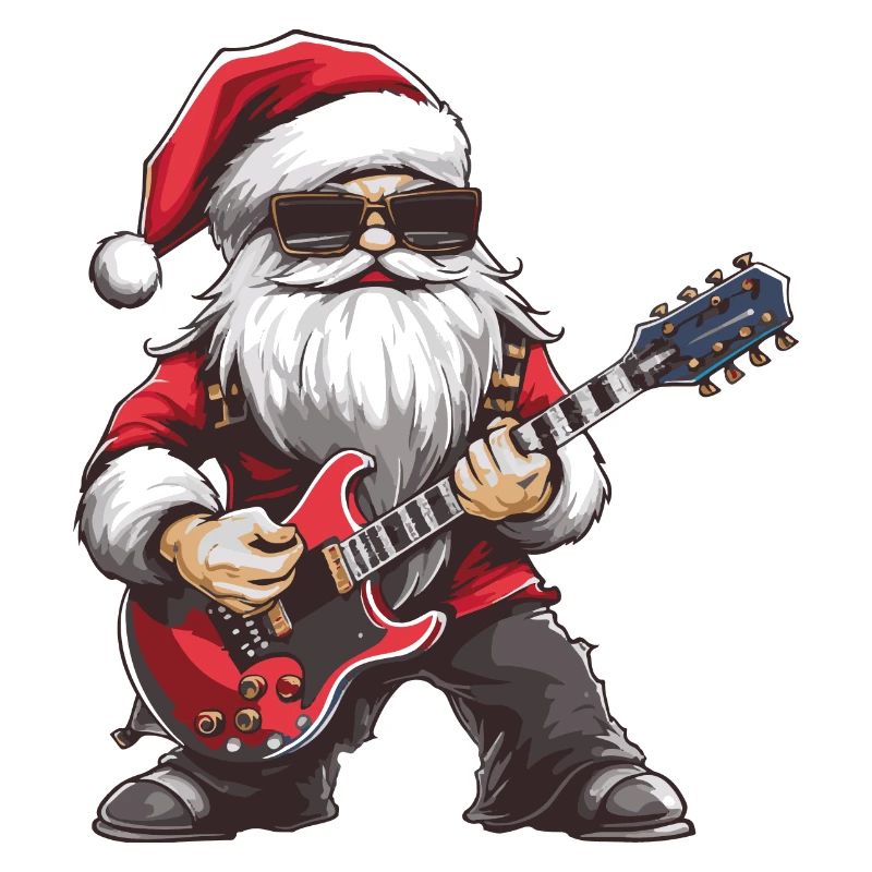 Weihnachtsmann Gitarre