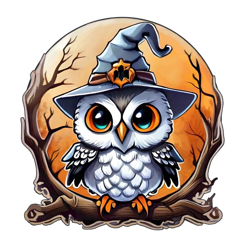 Eulenzauberer Zauberer, Eule und Hut