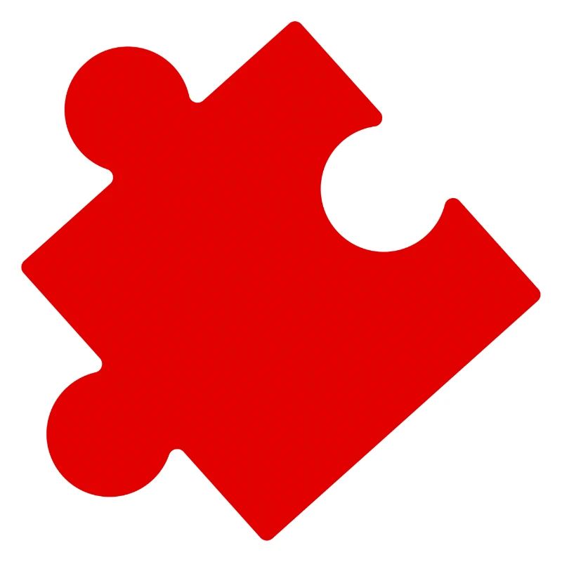 Geschenkidee für rote Puzzleteile