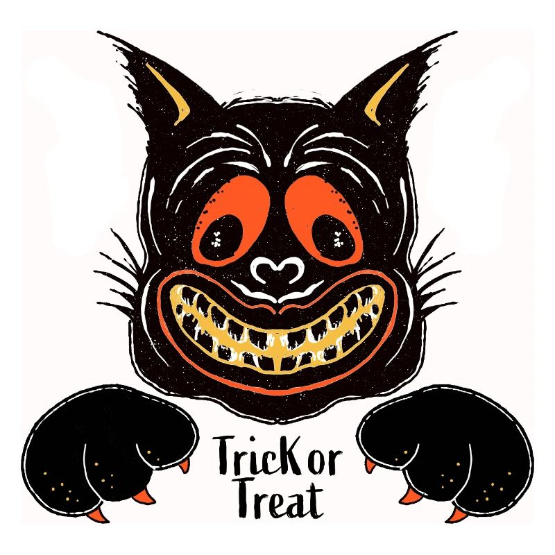 Grinsende Katze Halloween