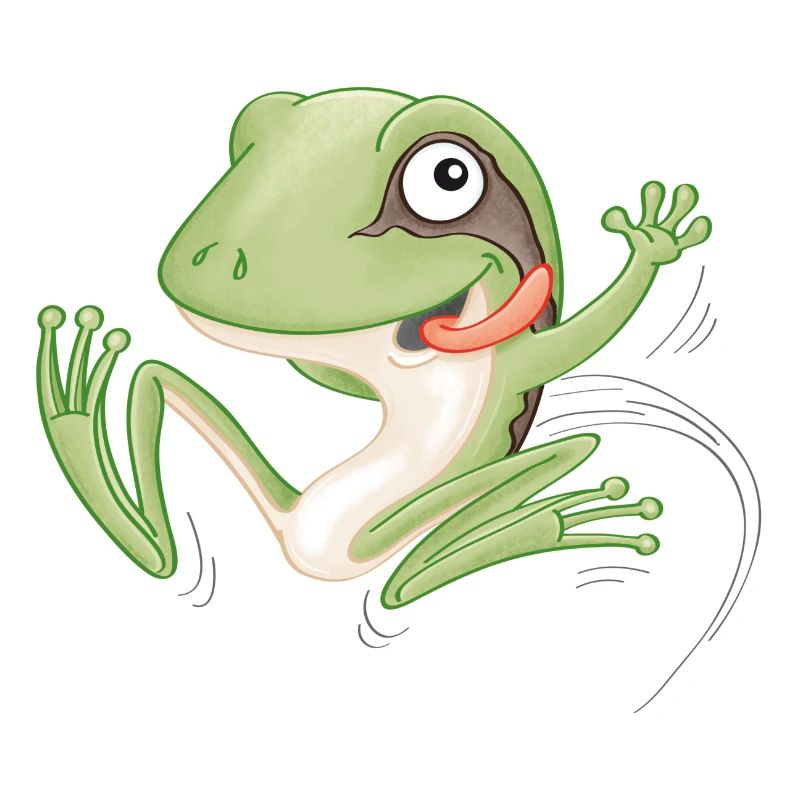hüpfender Frosch