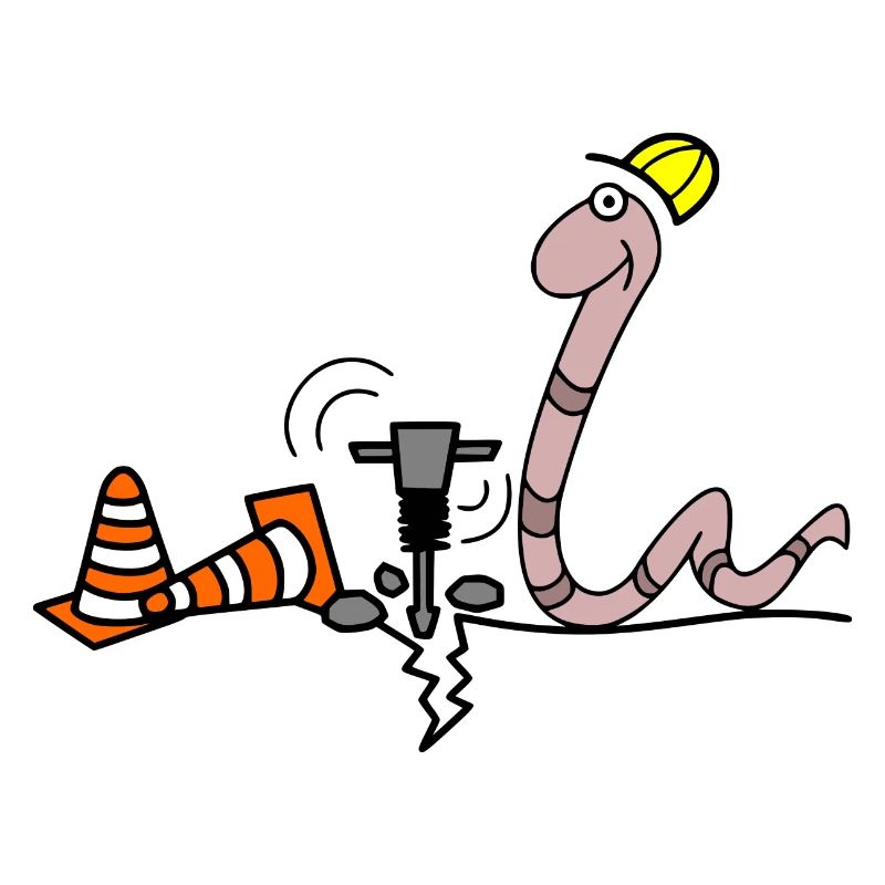 Wurm Bauarbeiter