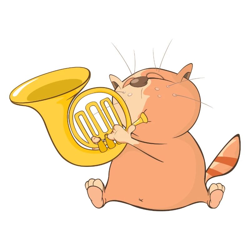 Katze spielt Musik