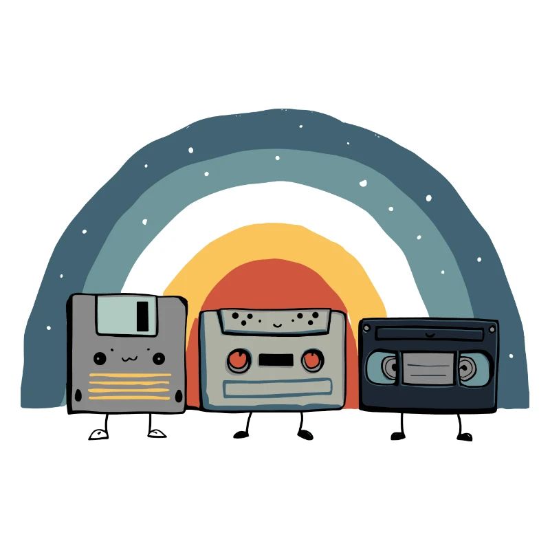 Vintage 90s Technology Old Gadgets TShirt