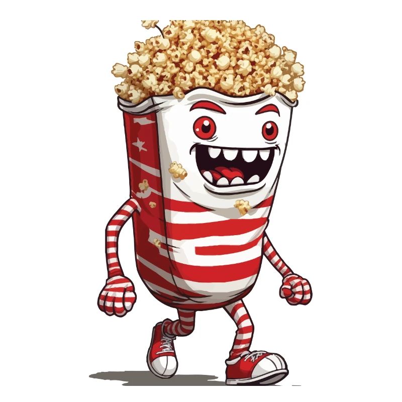 Conception drôle de monstre de pop-corn d’Halloween