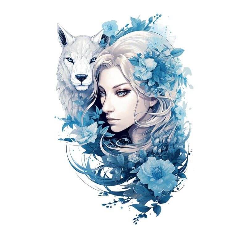 Mystische Wolfsschönheit