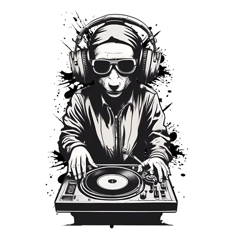 Moderner maskierter DJ