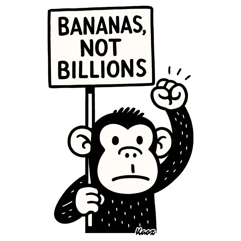 Bananas Not Billions Protest Monkey