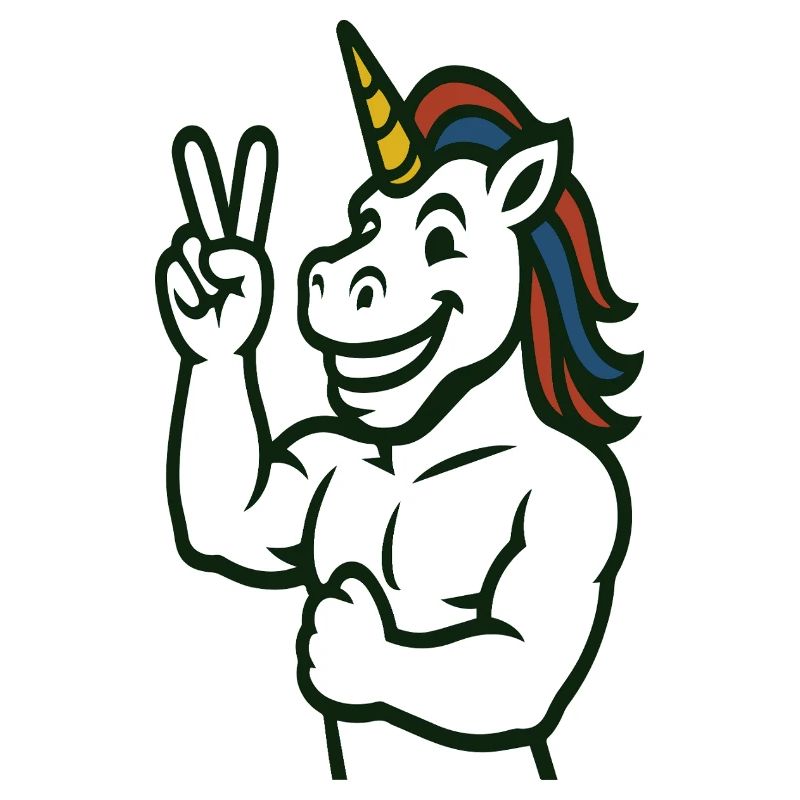 Einhorn-Friedenszeichen Illustration