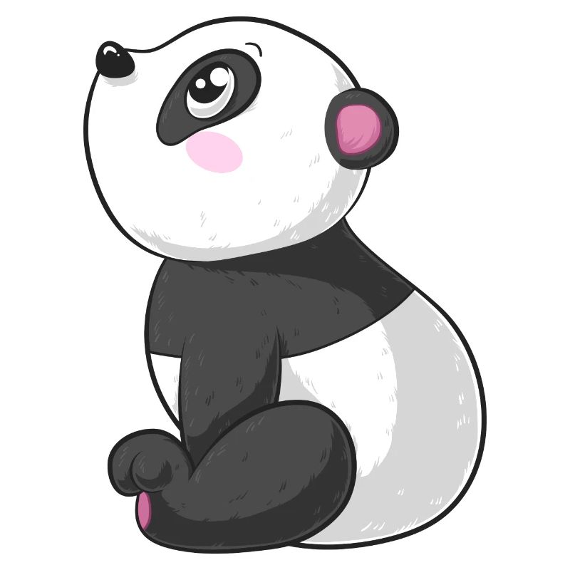 Träumender Comic Panda