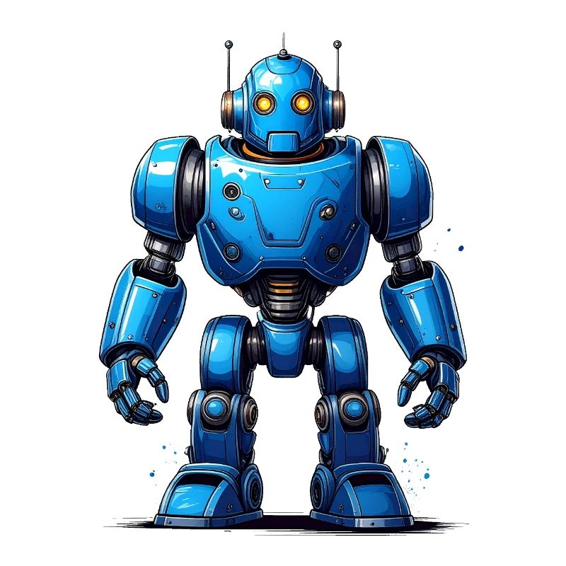 Blauer Roboter