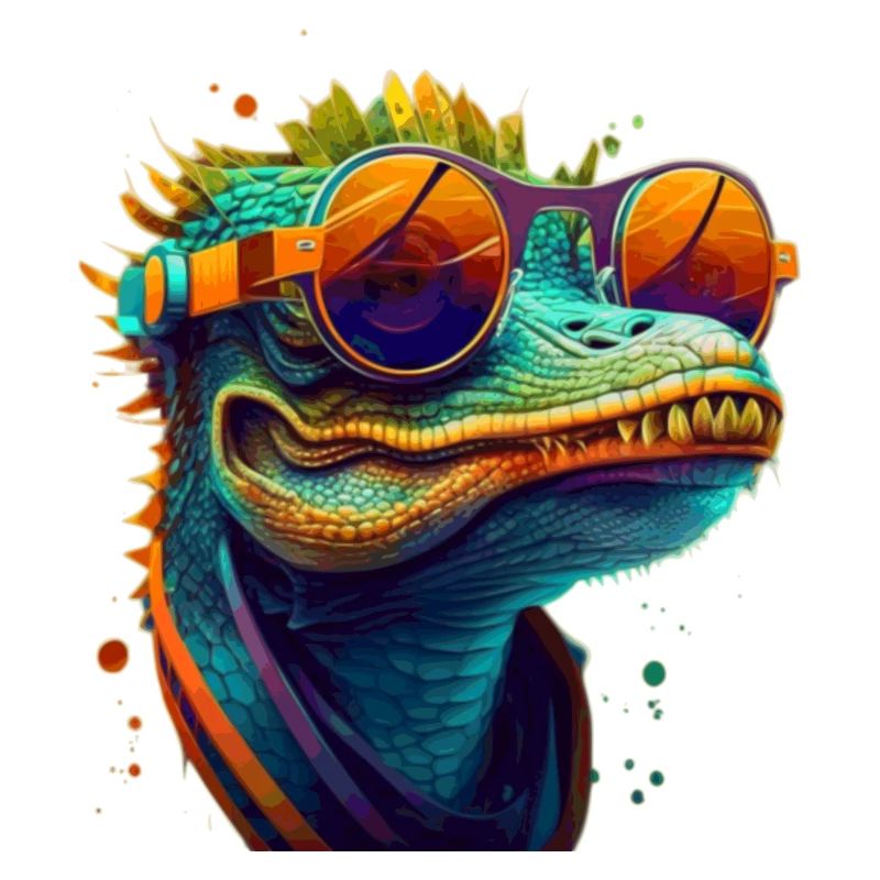 Kroko oder Alligator mit Sonnenbrille im Sommer