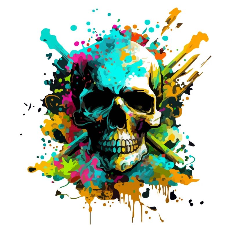 Psychedelischer Schädel