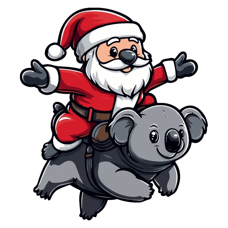 Koala Weihnachtsmann Cartoon