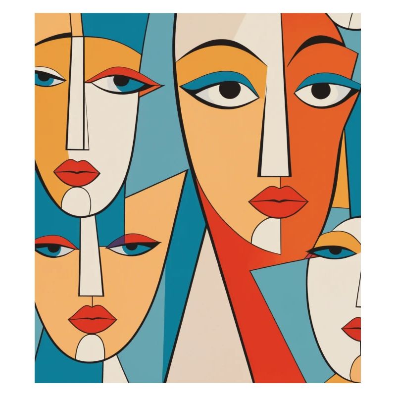Abstrakte Gesichter
