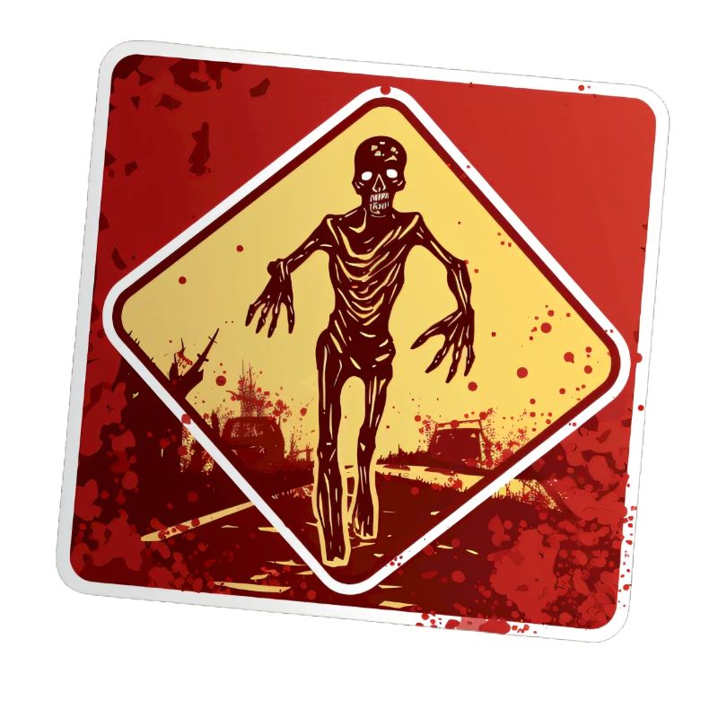 Halloween Zombie-Warnschild