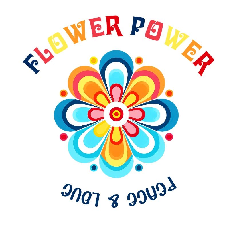 Flower Power Farbblüte Design