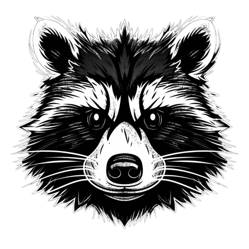 Schatten Waschbär