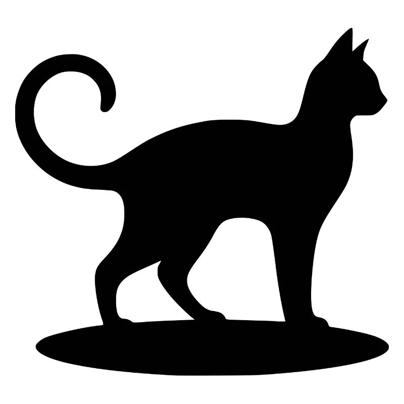 Schwarze Katze Silhouette